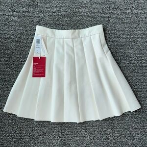 Aritzia Sunday Best Cream Vegan Leather Skirt